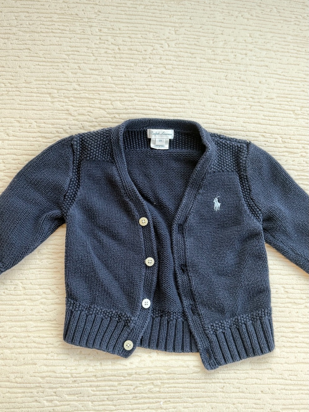 Polo by Ralph Lauren Dark Navy Knit Cardigan Sweater - 12mo
